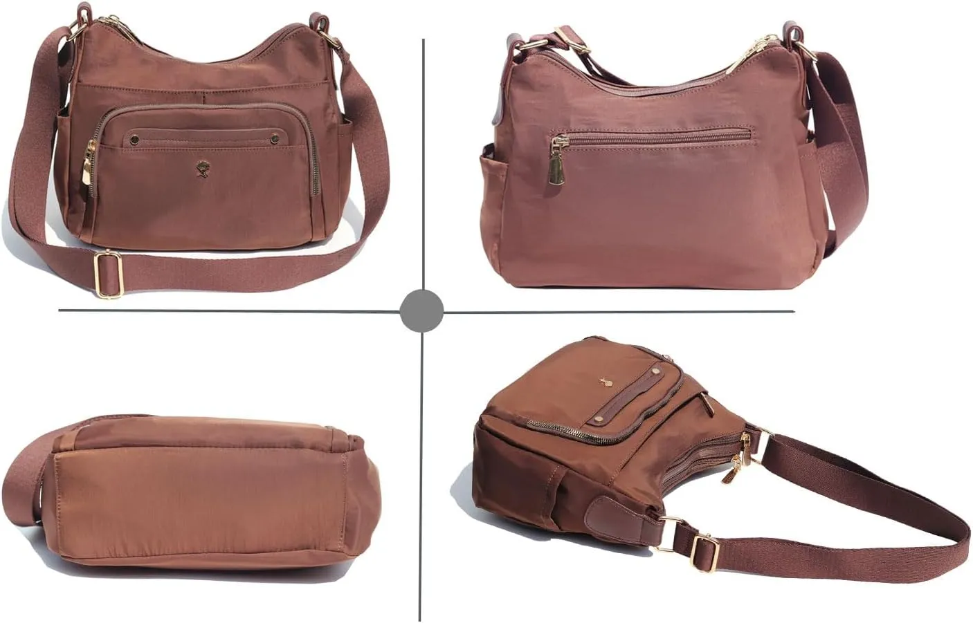 Women Crossbody Bag Shoulder Handbag Multiple Pockets Bag Ladies Messenger Bag Purse Fashion Tote