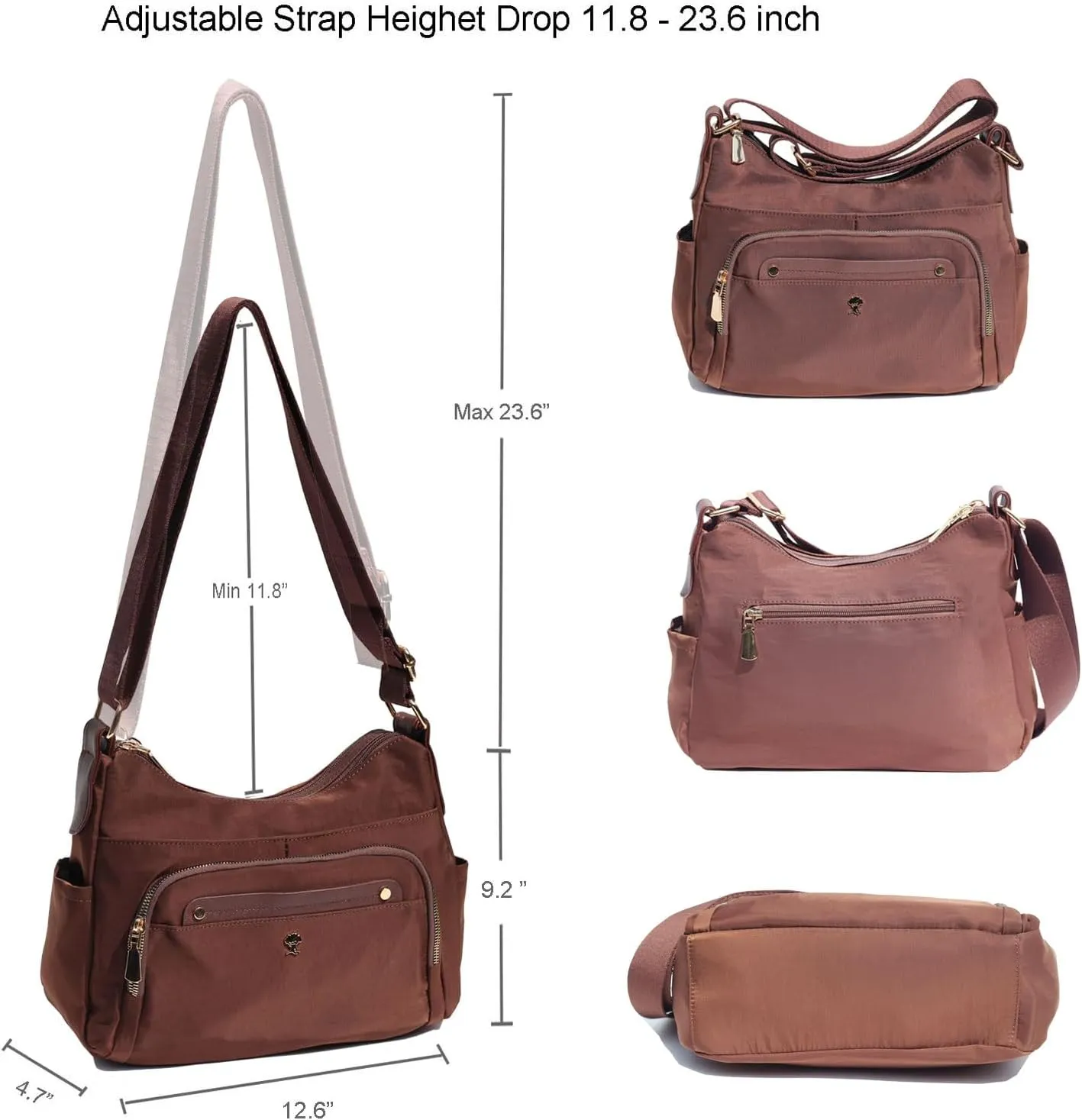 Women Crossbody Bag Shoulder Handbag Multiple Pockets Bag Ladies Messenger Bag Purse Fashion Tote