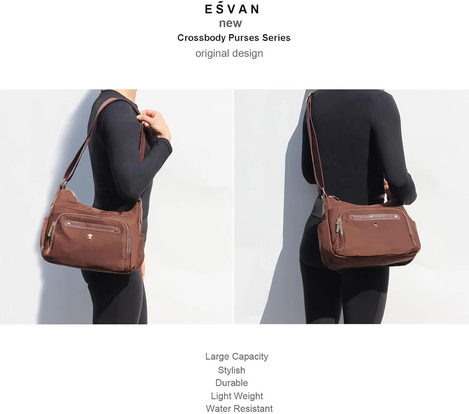 Women Crossbody Bag Shoulder Handbag Multiple Pockets Bag Ladies Messenger Bag Purse Fashion Tote