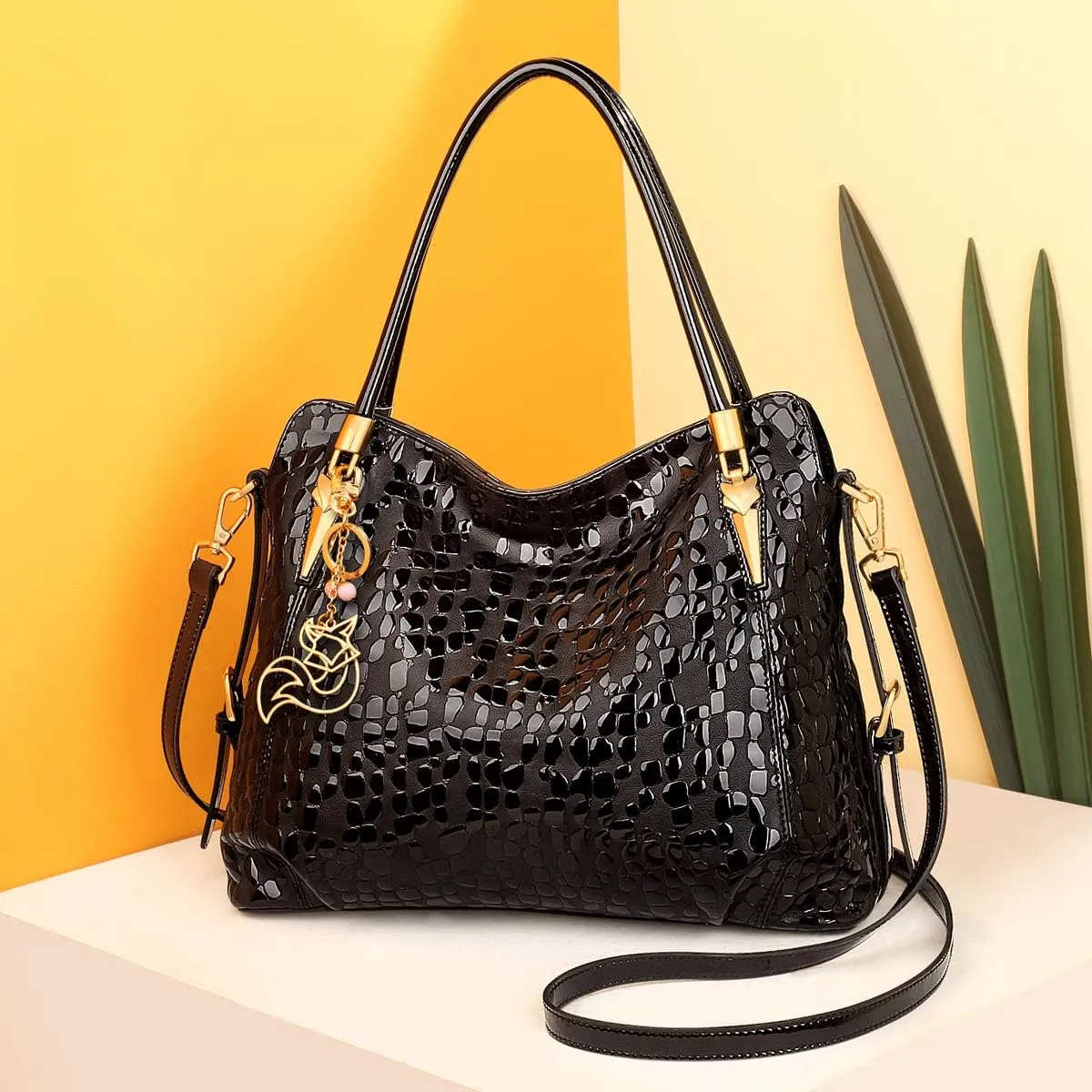 Women Genuine Leather Handbag for Women Large Work Tote Bag with Top Handle Purse Satchel Shoulder Bag for Women