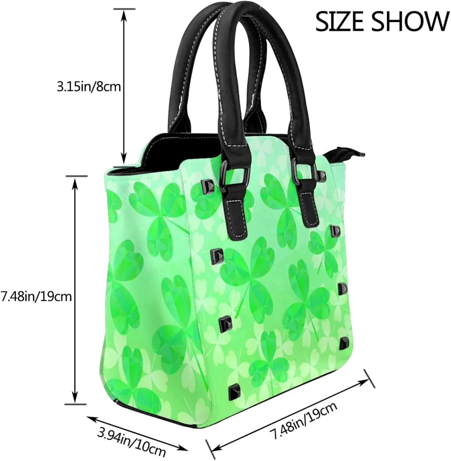Women Handbag Large Capacity Shoulder Bag Studded Rivet Tote Satchel