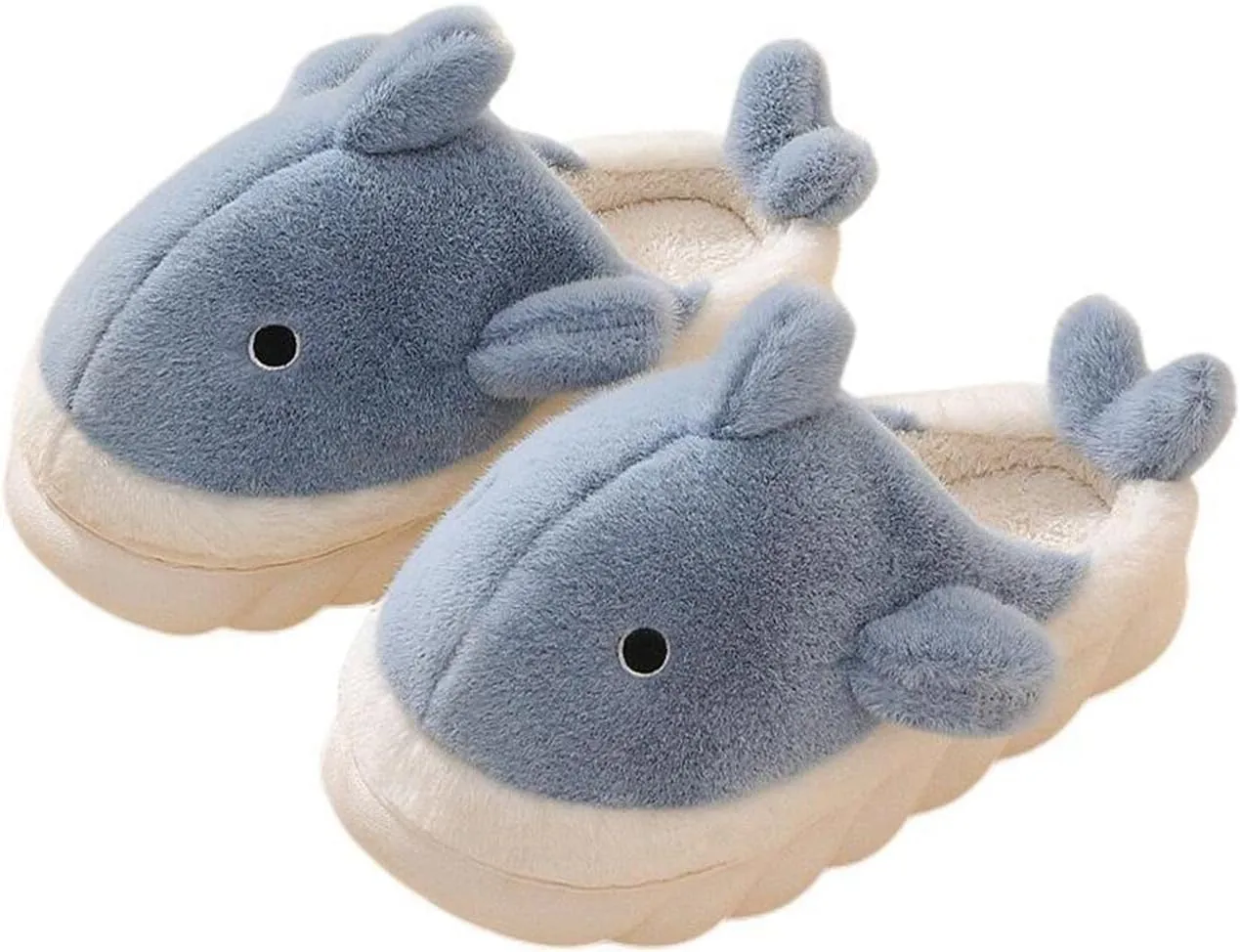 Women's & Men's Cotton Plush Animal Slippers - Warm Indoor & Outdoor Shoes for Winter