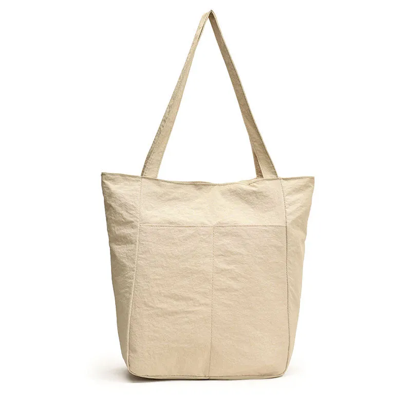 Women's Capacity Artistic Simple Washed Cloth For Shoulder Bags