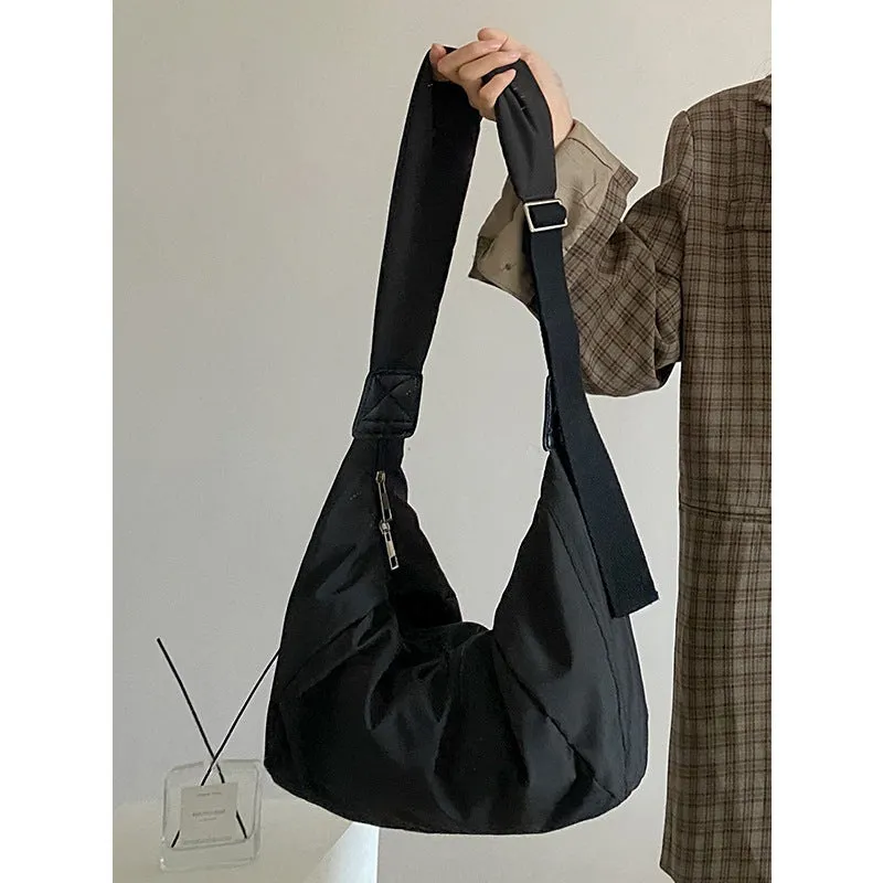 Women's College Soft Large Capacity Dumpling Down Crossbody Bags