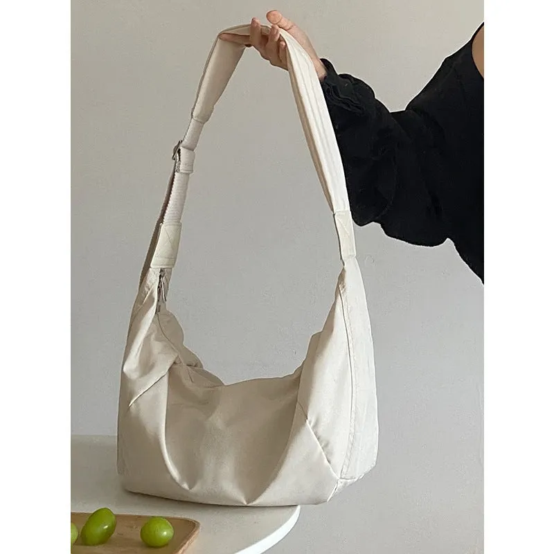 Women's College Soft Large Capacity Dumpling Down Crossbody Bags
