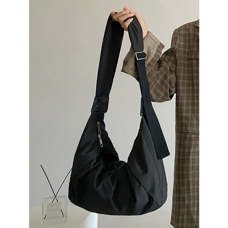 Women's College Soft Large Capacity Dumpling Down Crossbody Bags