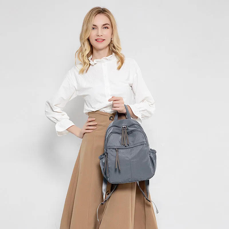 Women's Easy To Match Fashion Oxford Cloth Simple Korean Style Backpacks