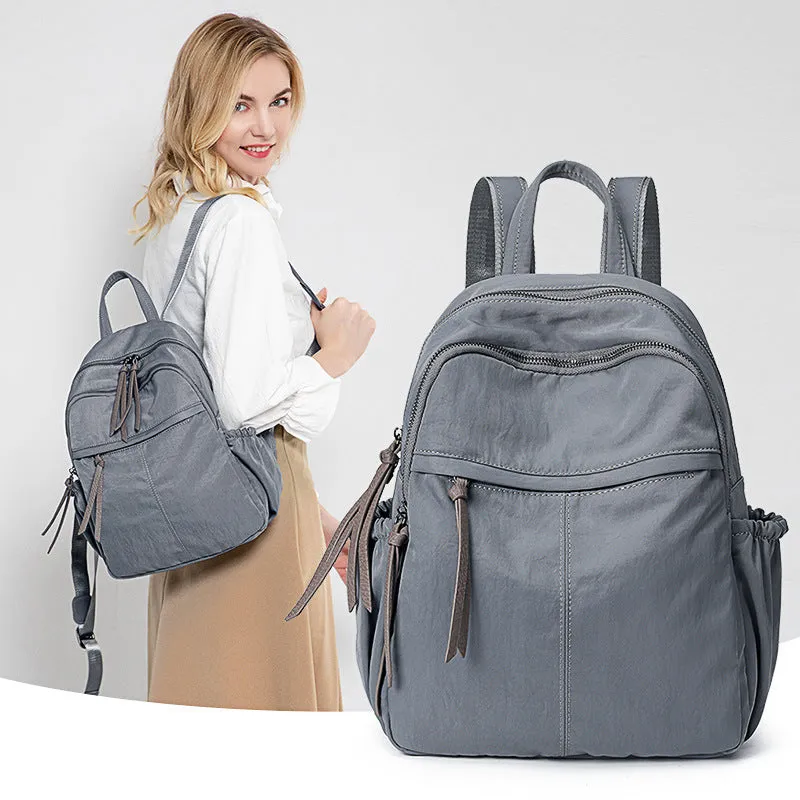 Women's Easy To Match Fashion Oxford Cloth Simple Korean Style Backpacks