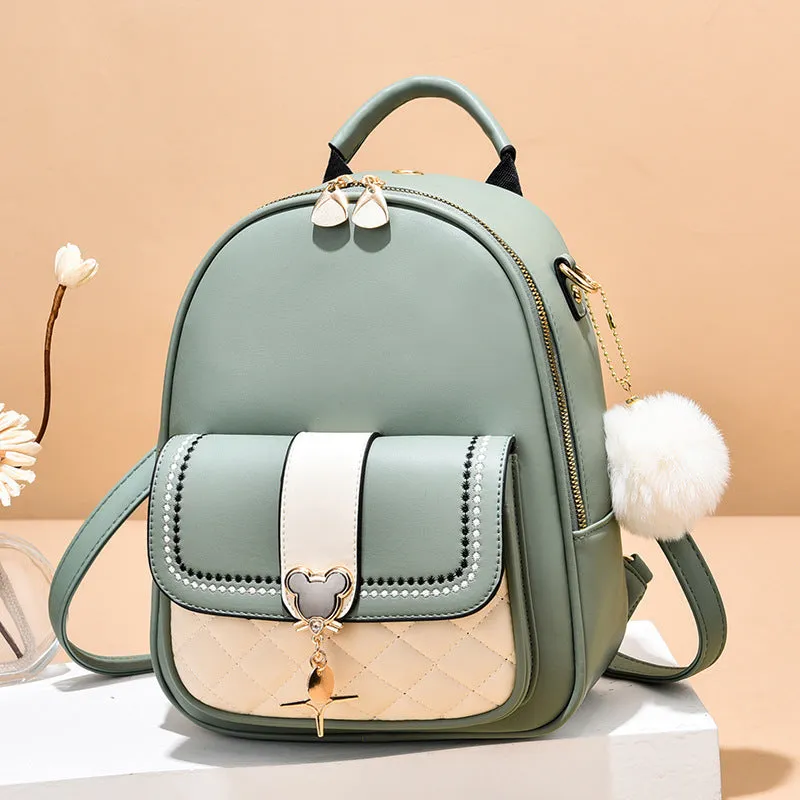 Women's Fashion Color Matching Large Capacity Backpacks