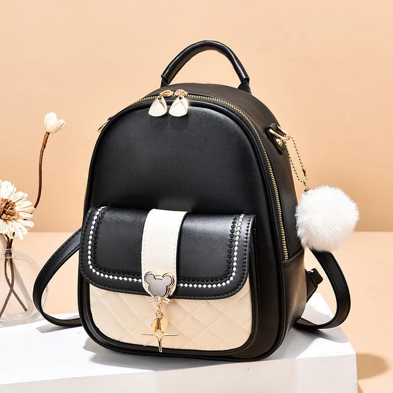 Women's Fashion Color Matching Large Capacity Backpacks