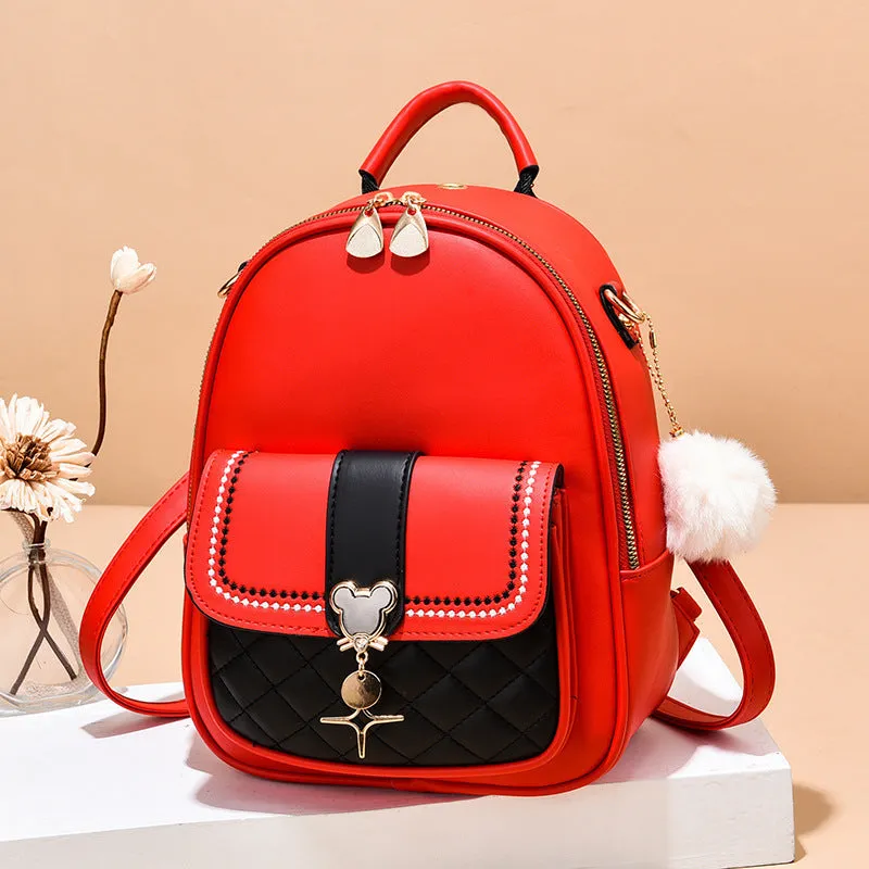 Women's Fashion Color Matching Large Capacity Backpacks