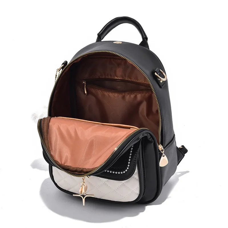 Women's Fashion Color Matching Large Capacity Backpacks