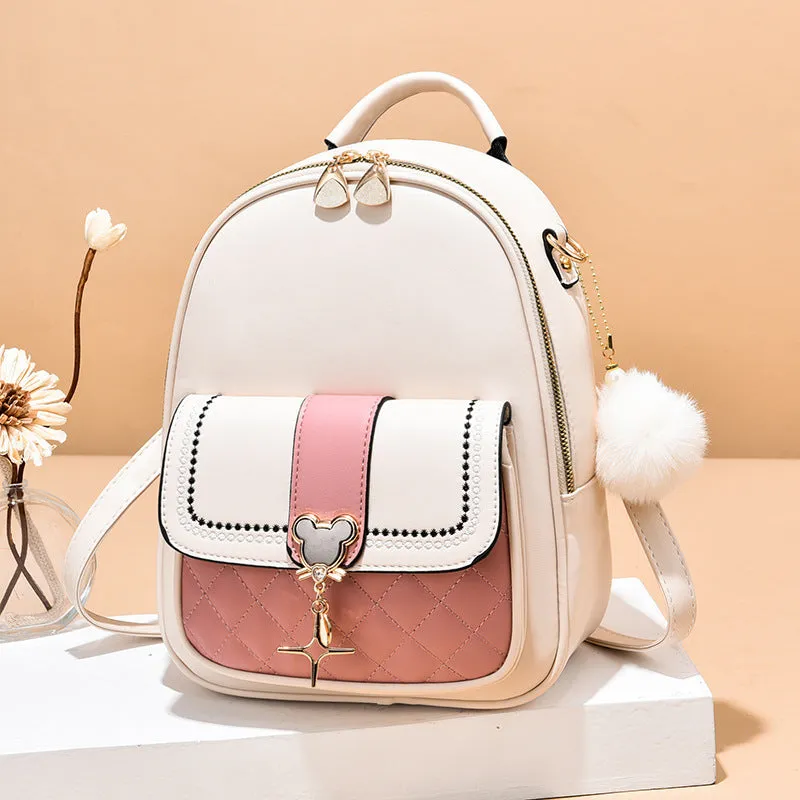 Women's Fashion Color Matching Large Capacity Backpacks