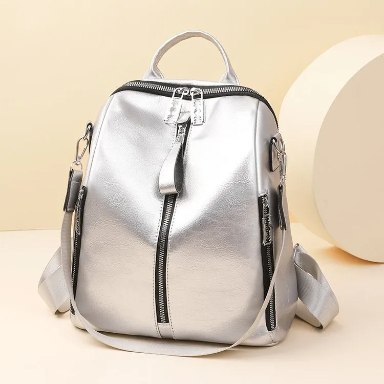 Women's Fashion Lightweight Waterproof Large Capacity Glossy Backpacks