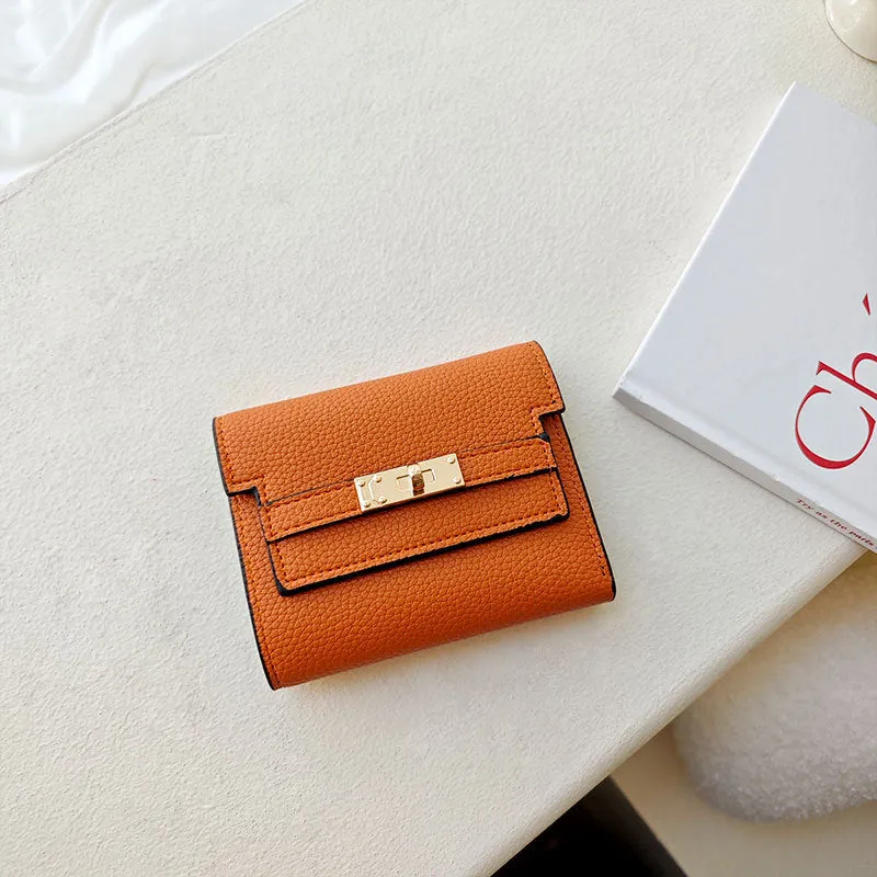 Women's Female Simple Korean Style Short Three Ladies Wallets