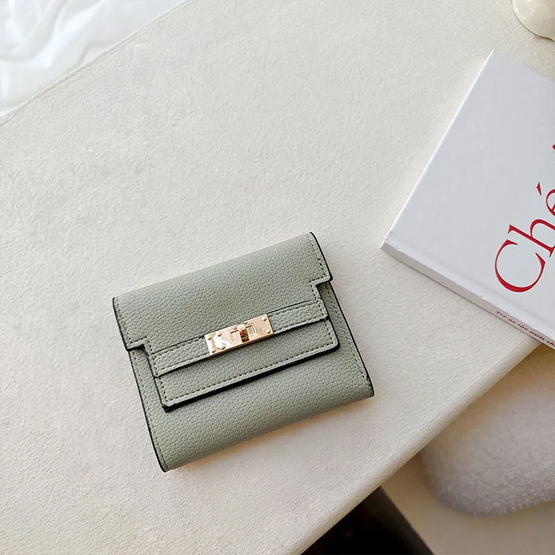 Women's Female Simple Korean Style Short Three Ladies Wallets