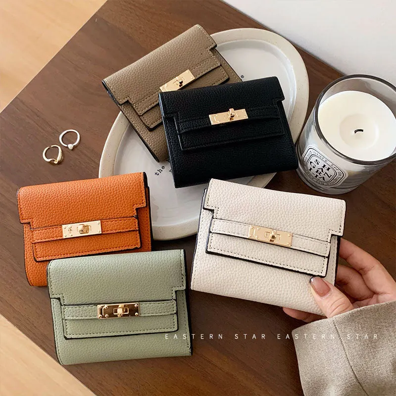 Women's Female Simple Korean Style Short Three Ladies Wallets