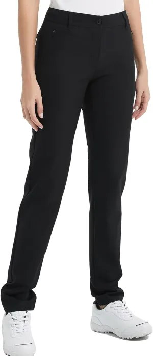 Womens Golf Pants Stretch Slim Quick Dry Lightweight Work Pants Straight Leg Ladies Pants