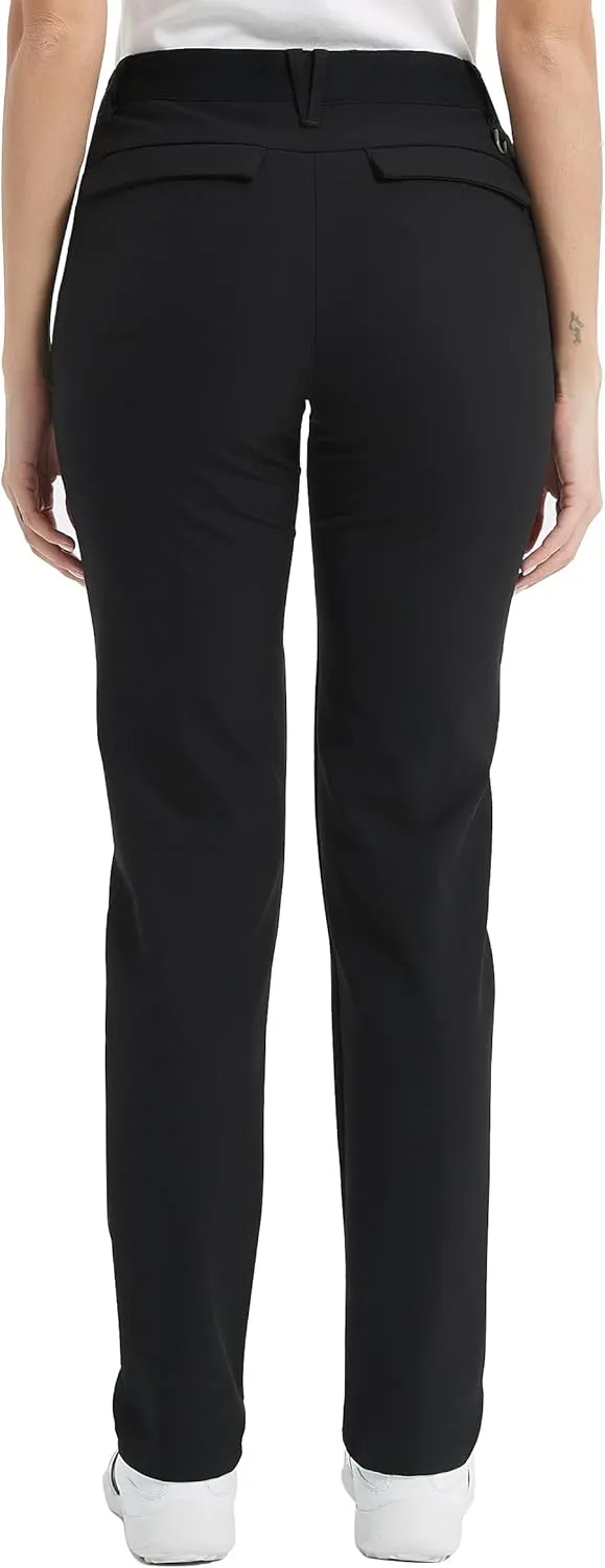 Womens Golf Pants Stretch Slim Quick Dry Lightweight Work Pants Straight Leg Ladies Pants