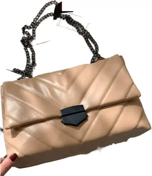 Women's Handbags Women's Handbag Leather R Bag Wallet and Handbag Postman Bag Wallet Chain Shoulder Bag (Color : Khaki)