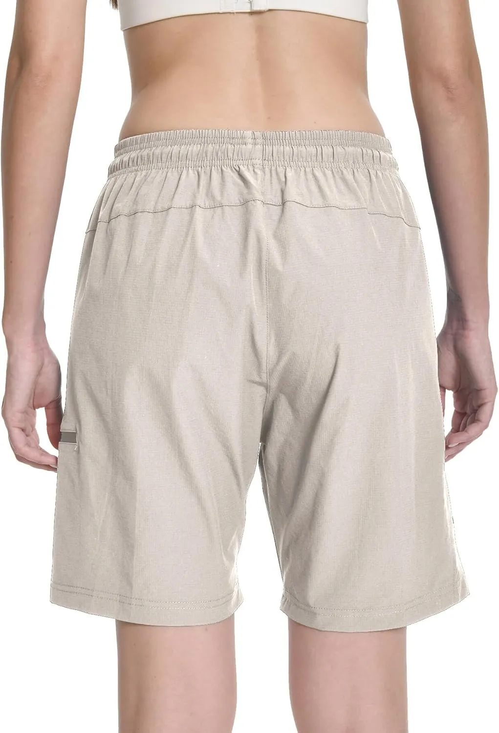 Women's Hiking Cargo Shorts Travel Athletic Golf Quick Dry Lightweight Summer Shorts for Women with Zipper Pockets