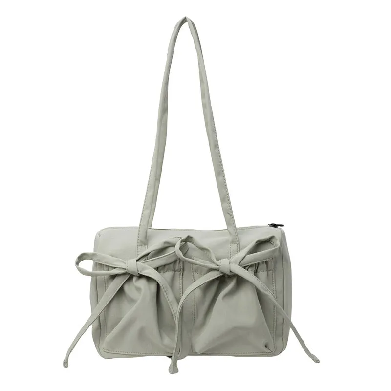Women's Large Capacity Simple Solid Color Commute Shoulder Bags