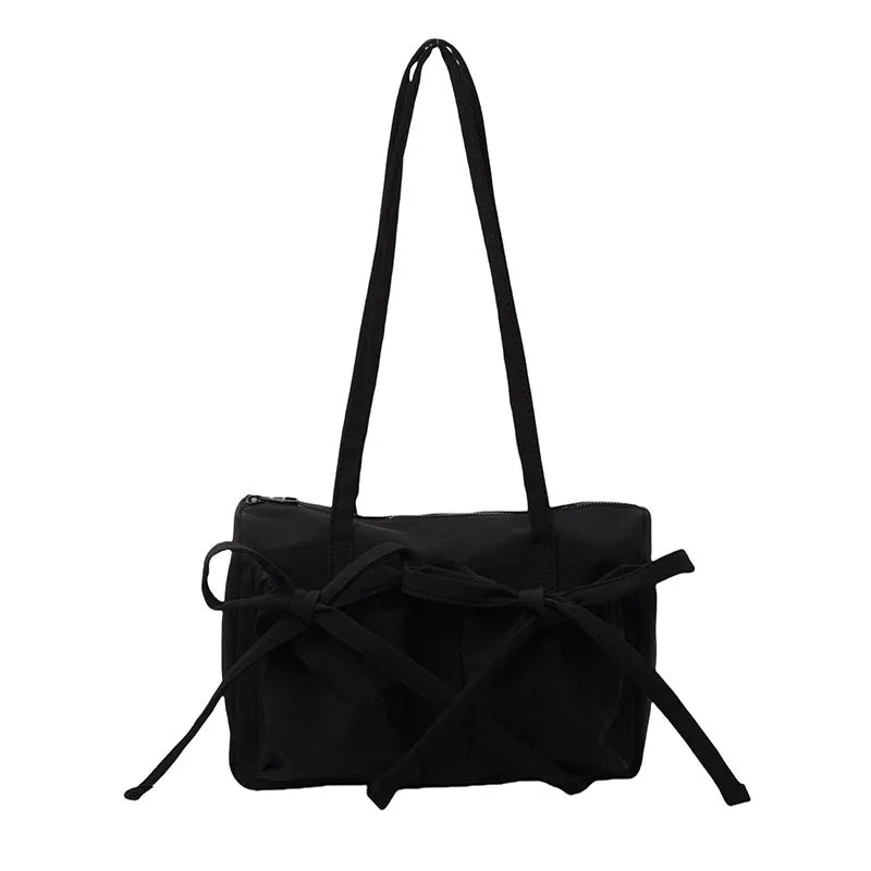 Women's Large Capacity Simple Solid Color Commute Shoulder Bags