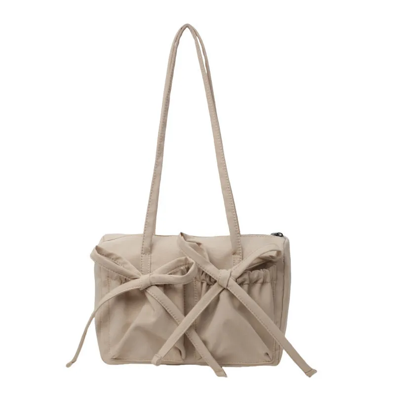Women's Large Capacity Simple Solid Color Commute Shoulder Bags