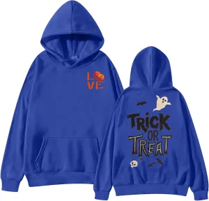 Womens Letter Pumpkin Graphic Hoodies Halloween Sweatshirtfor Teen Girly2K Preppy Sweatshirts Pullover