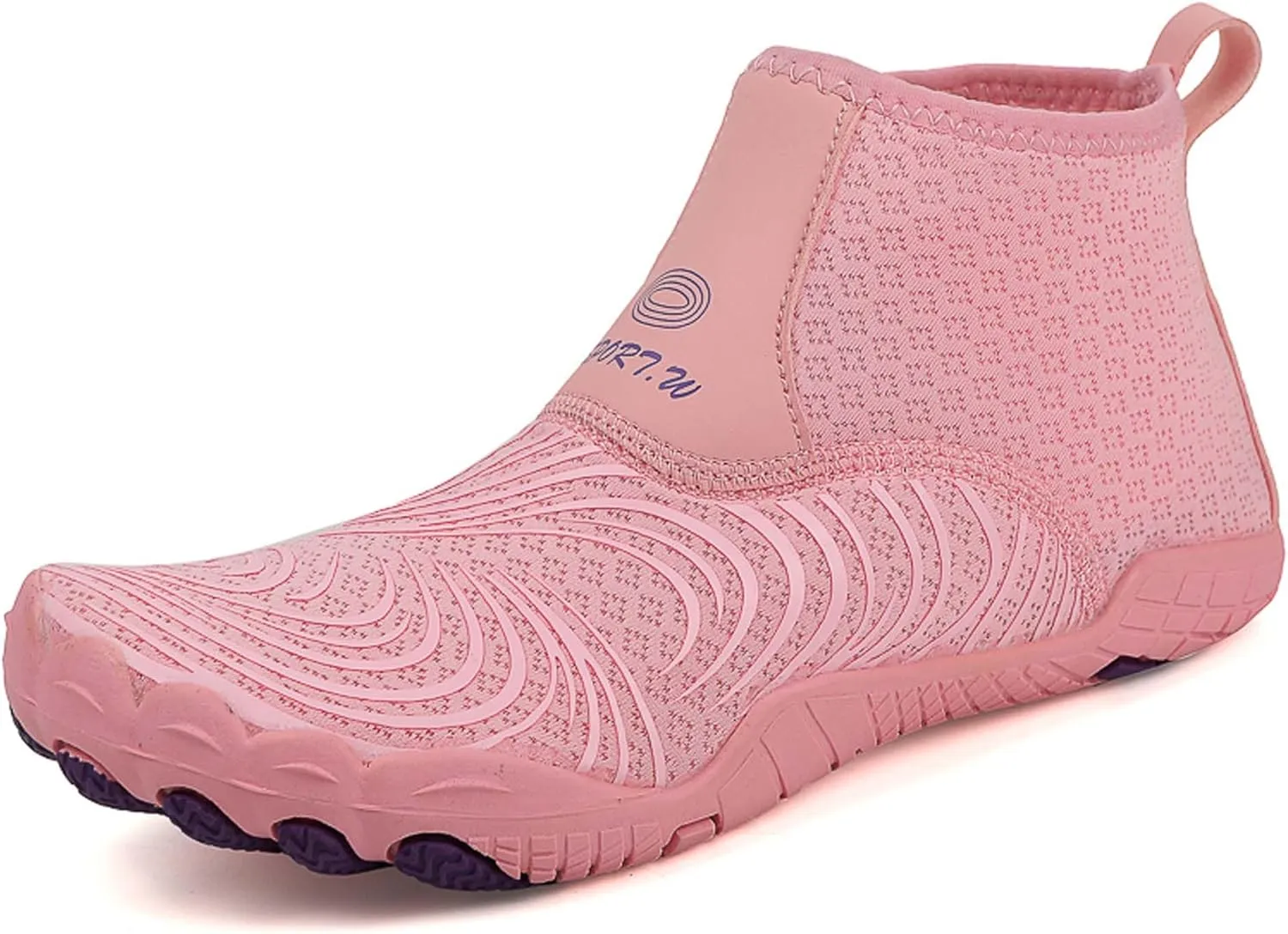 Women's Men's High Top Water Shoes, Quick Dry Breathable Stretch Lightweight Mesh Fabric, Rubber Drainage Sole, Indoor Sneakers, Barefoot Water Shoes