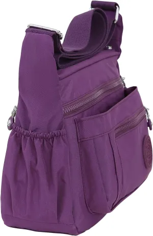 Women's Multi-Pocket Shoulder Bag, Nylon