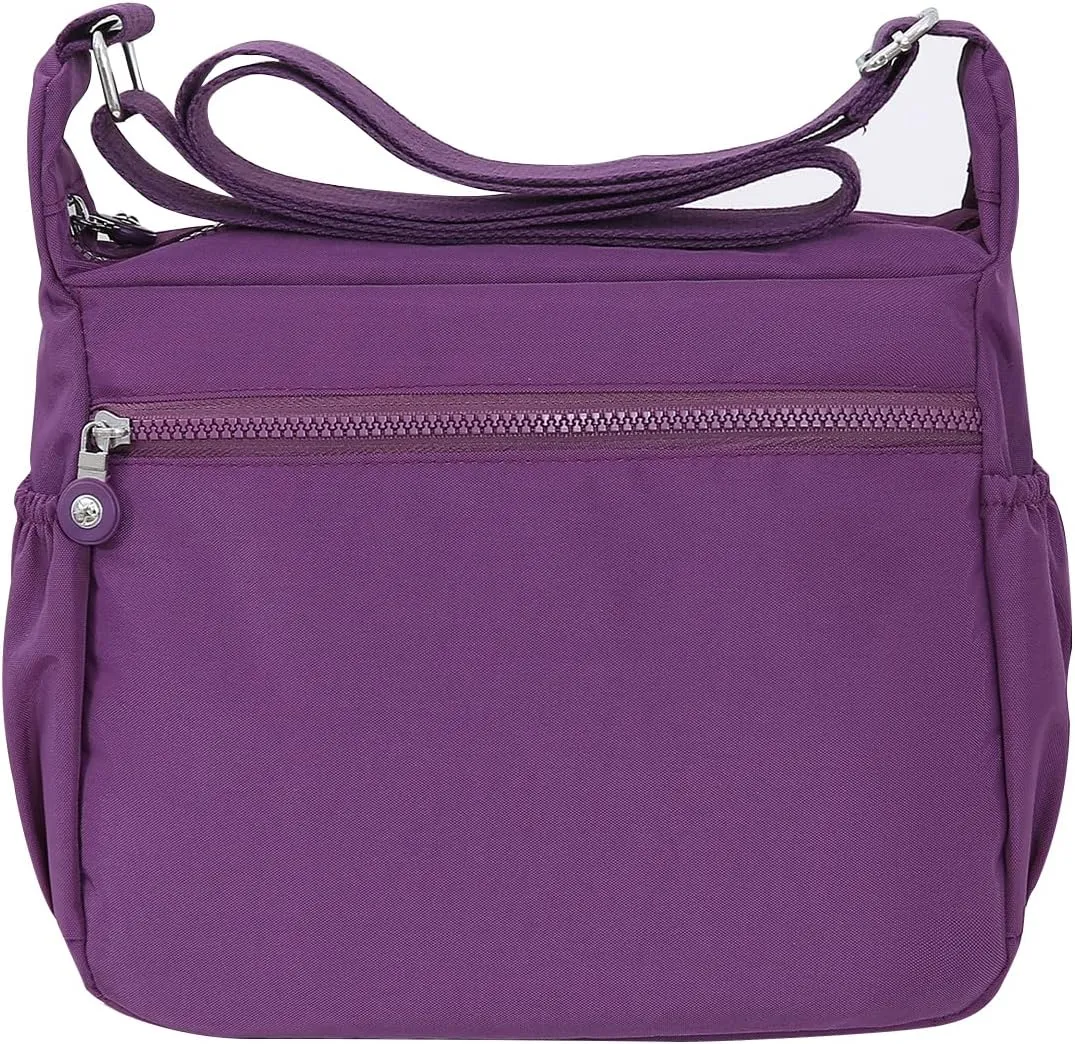 Women's Multi-Pocket Shoulder Bag, Nylon