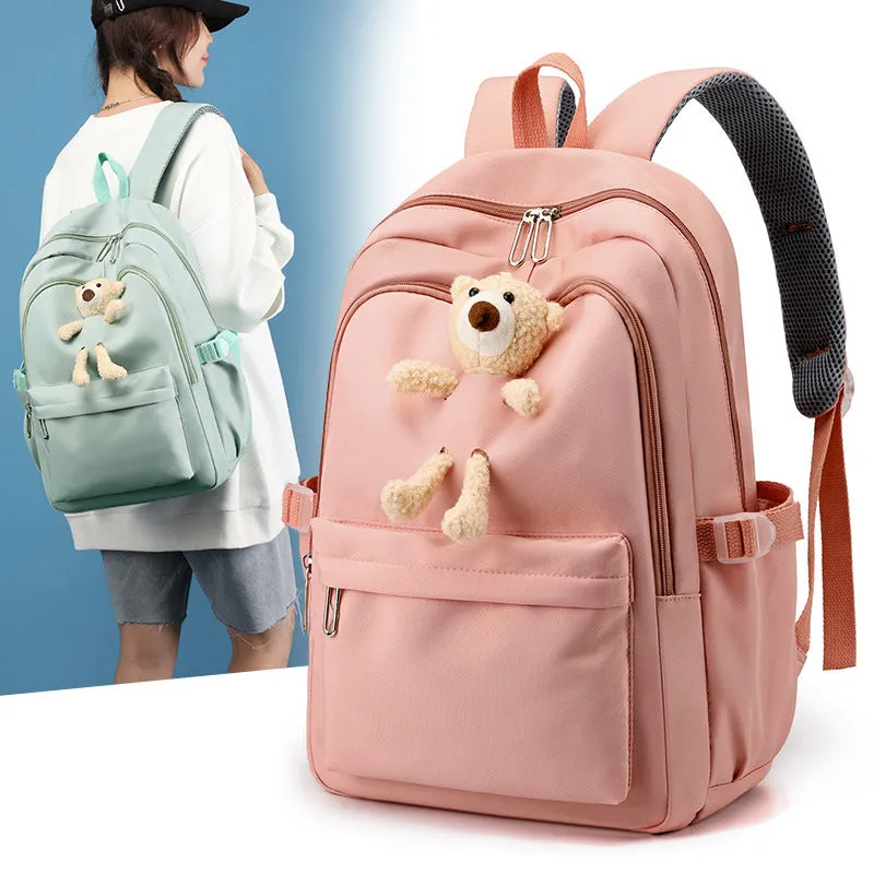 Women's Preppy Simple Large Capacity Versatile Early Backpacks