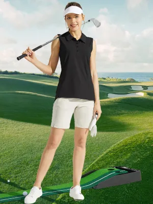 Women's Sleeveless Quick-Dry Golf Tops for Outdoor Sports