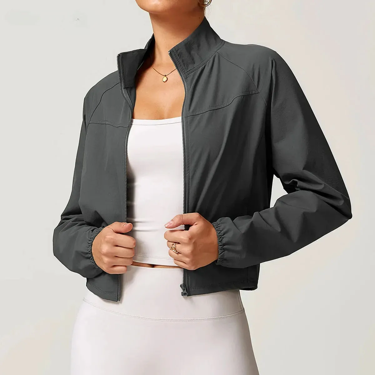 Women's Ultralight Sports Jacket - Quick Dry &amp; Windproof for Running and Yoga