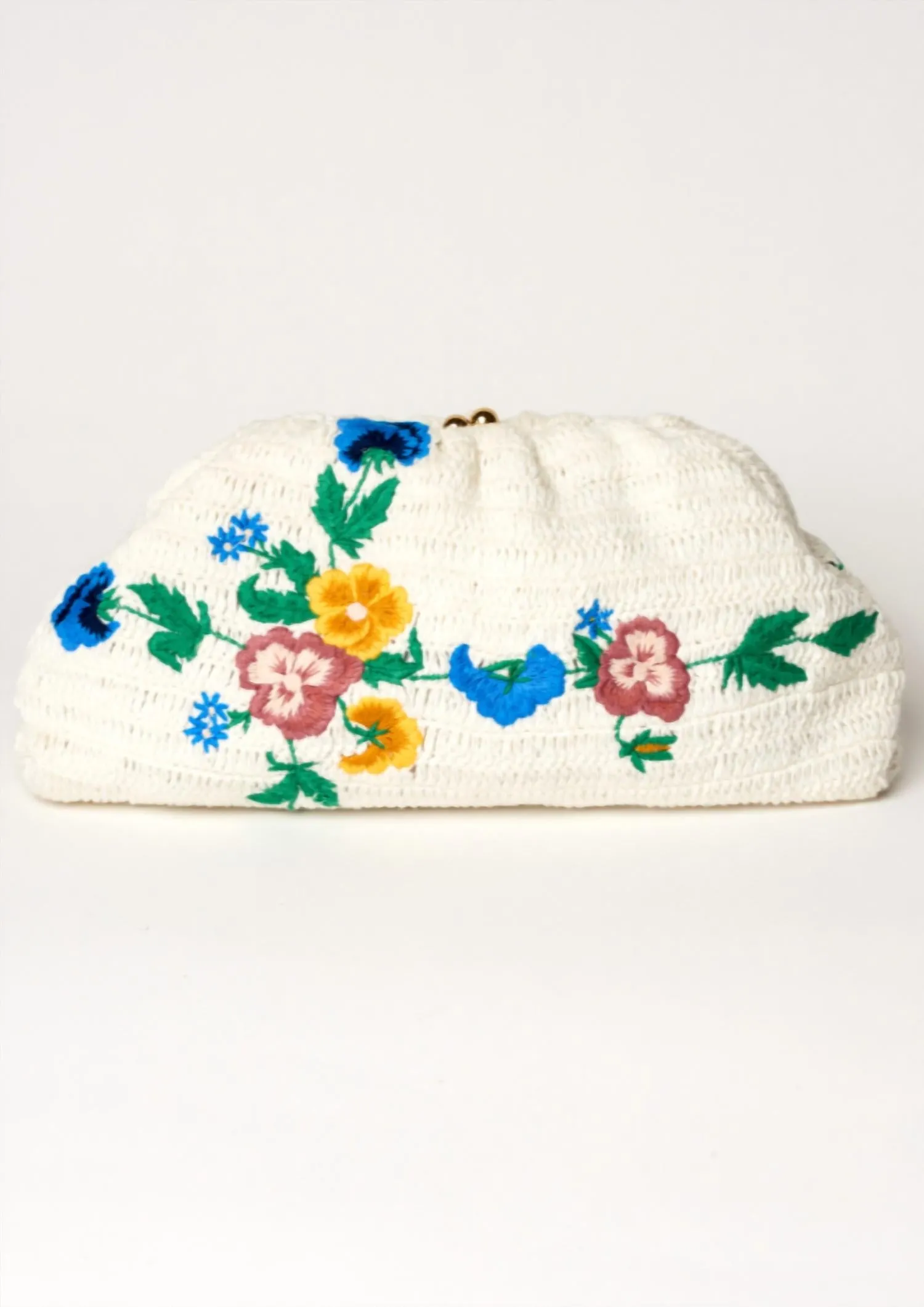 Women's Vela Crochet Clutch In Ivory