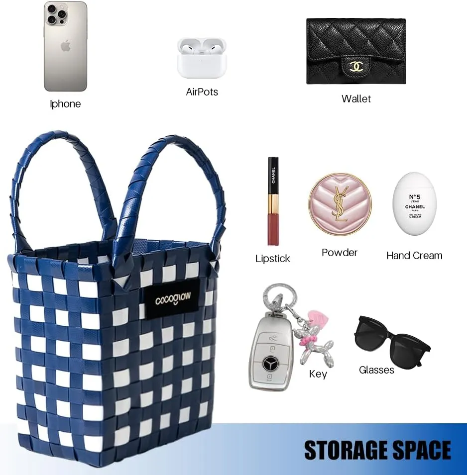 Woven Bag For Women, PP eco-Friendly Bag,Female Handbag and Purses,Mini Handbag