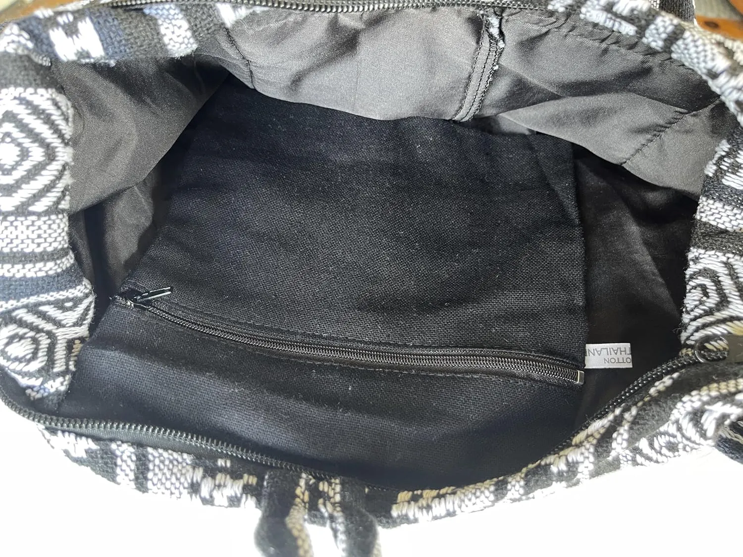 Woven Hippie Crossbody - Hobo Sling Shoulder Bag - Thai Cotton Boho Messenger Purse - Medium