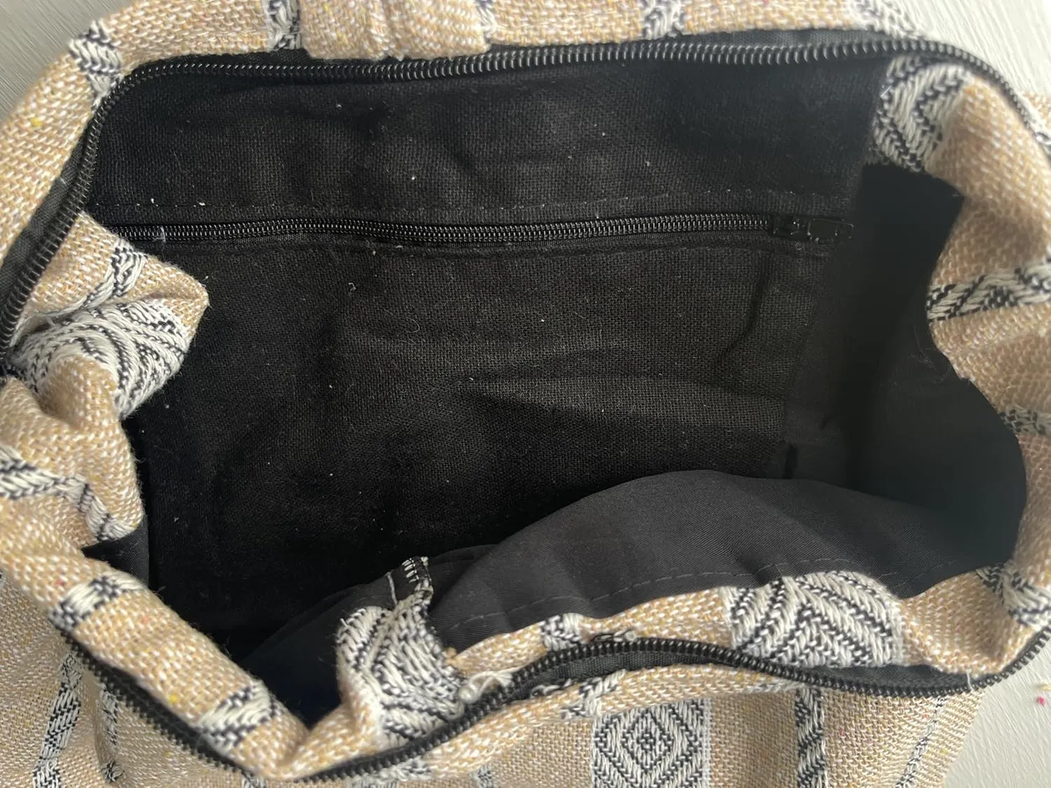 Woven Hippie Crossbody - Hobo Sling Shoulder Bag - Thai Cotton Boho Messenger Purse - Medium
