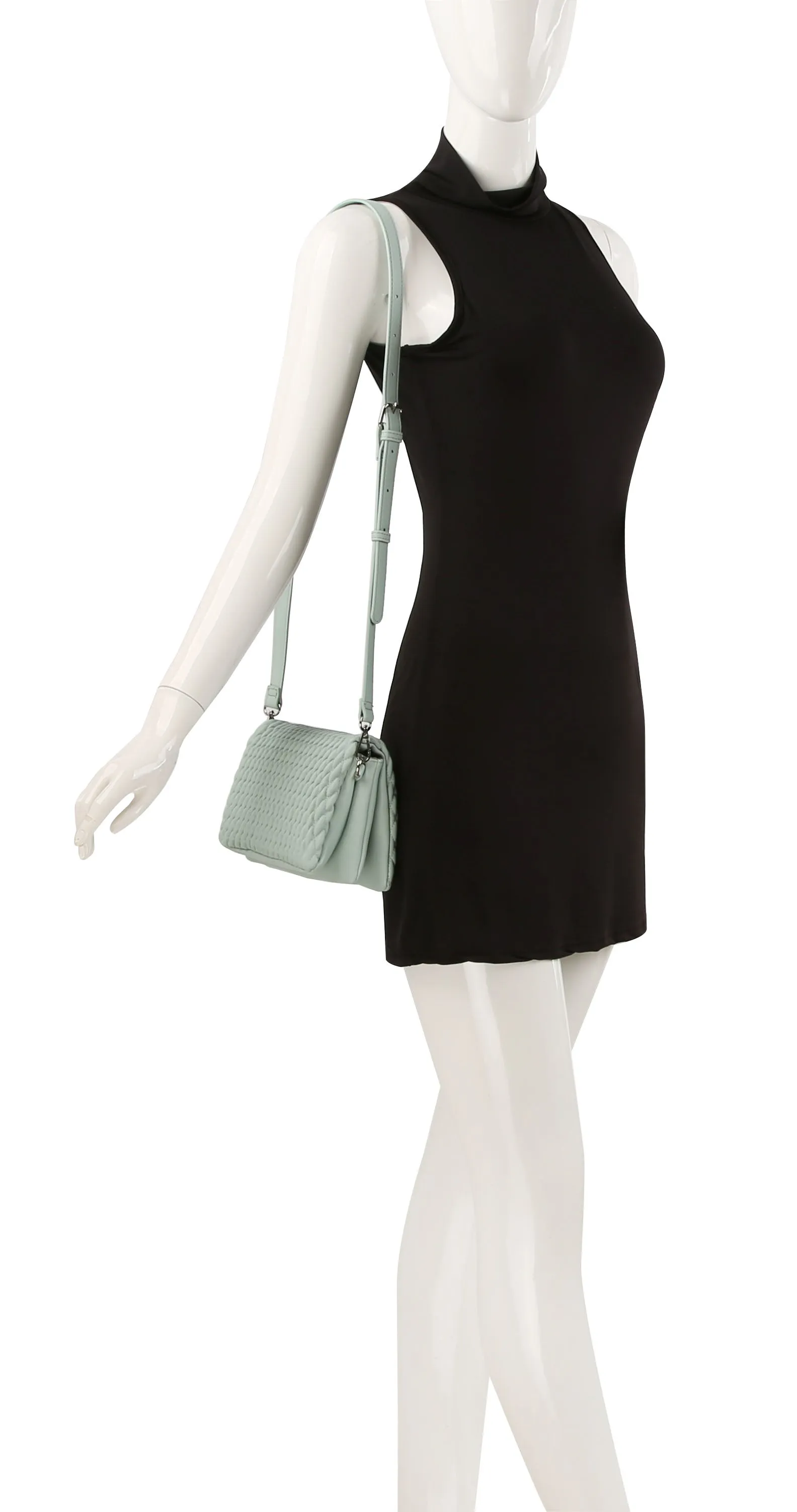 Woven Lightweight Leather Crossbody Bags for Women