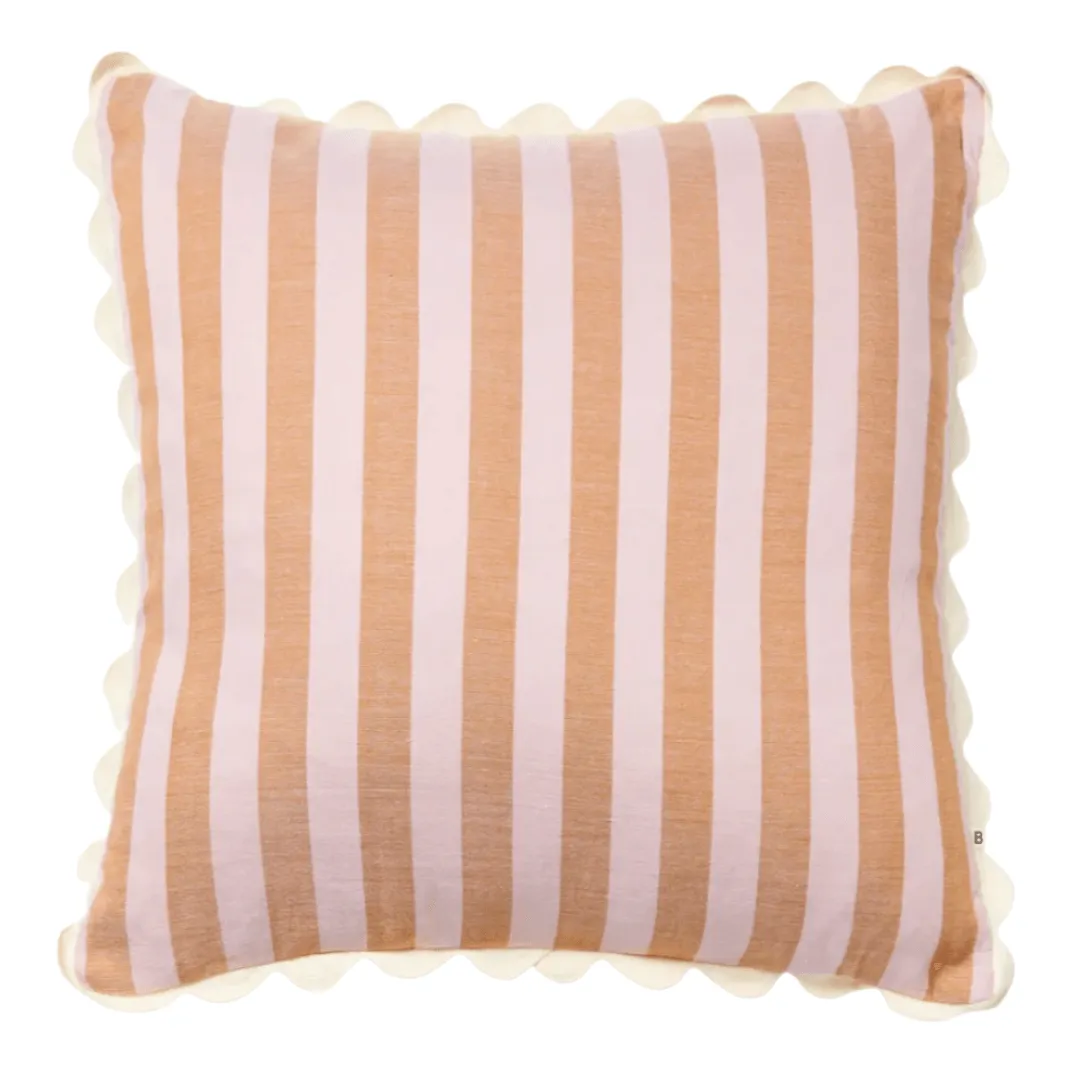 Woven Stripe Peach Purple Cushion | 60cm