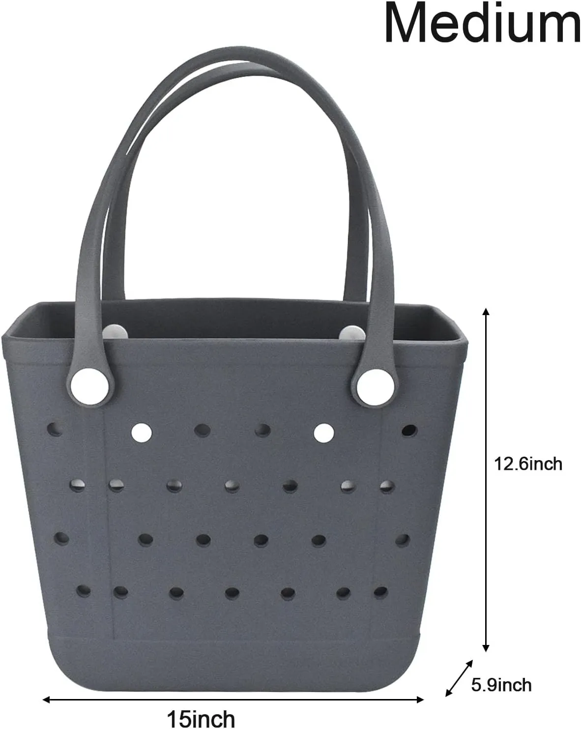 X Large Beach Bag, Oversized Rubber Beach Bag, Washable Open Tote Bag Durable Tote Travel Bags