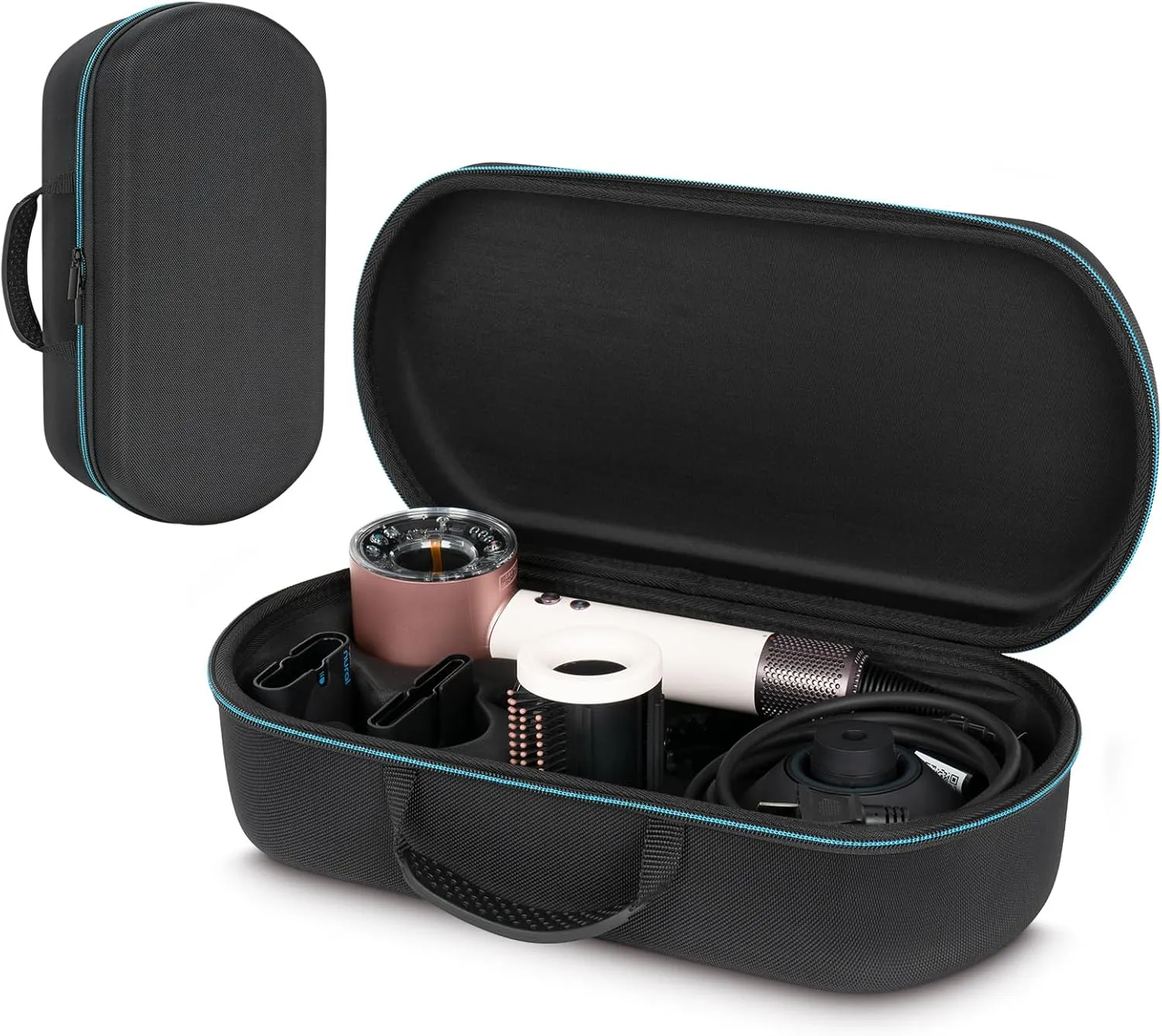 XINGFUDAO Hard Carrying Case Compatible with Dyson Supersonic Nural HD16 Hair Dryer ,Replacement Travel Storage Bag for Hair Dryer Dyson Supersonic HD08 & HD15(black)
