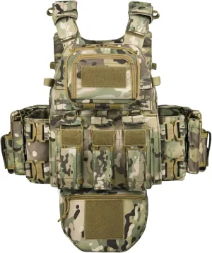 YAKEDA Tactical Training Vest with PALS System - Multi-Pocket Adjustable Straps Quick-Release Buckle for Hunting