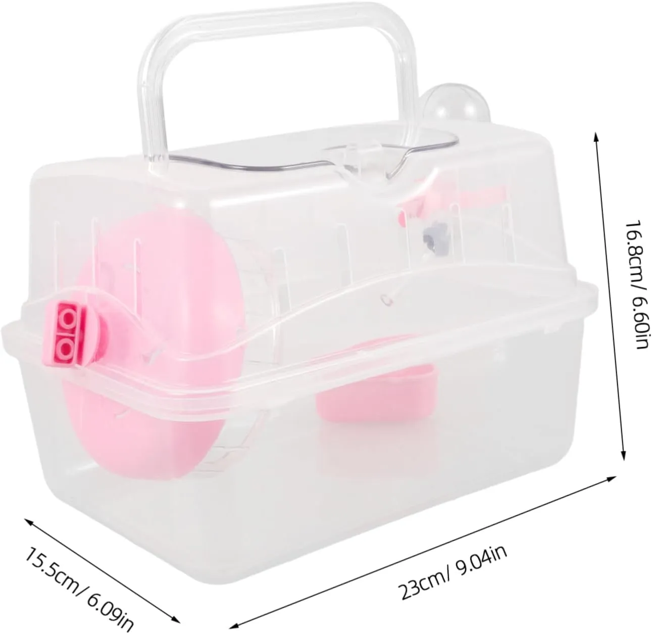 YARNOW Portable Guinea Pig Carrier Hamster Travel Case Small Pet Carrier Secure Design Sturdy Plastic Easy Maintenance