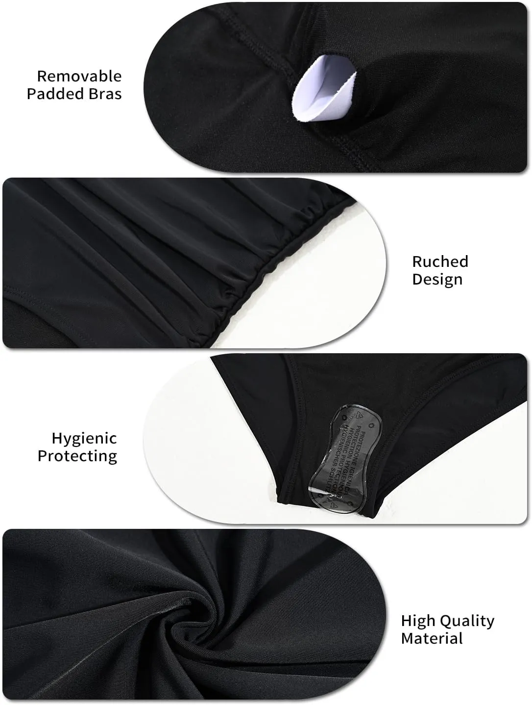 Yonique Plus Size Swimsuits for Women One Piece Tummy Control Bathing Suits Ruffle Swimwear