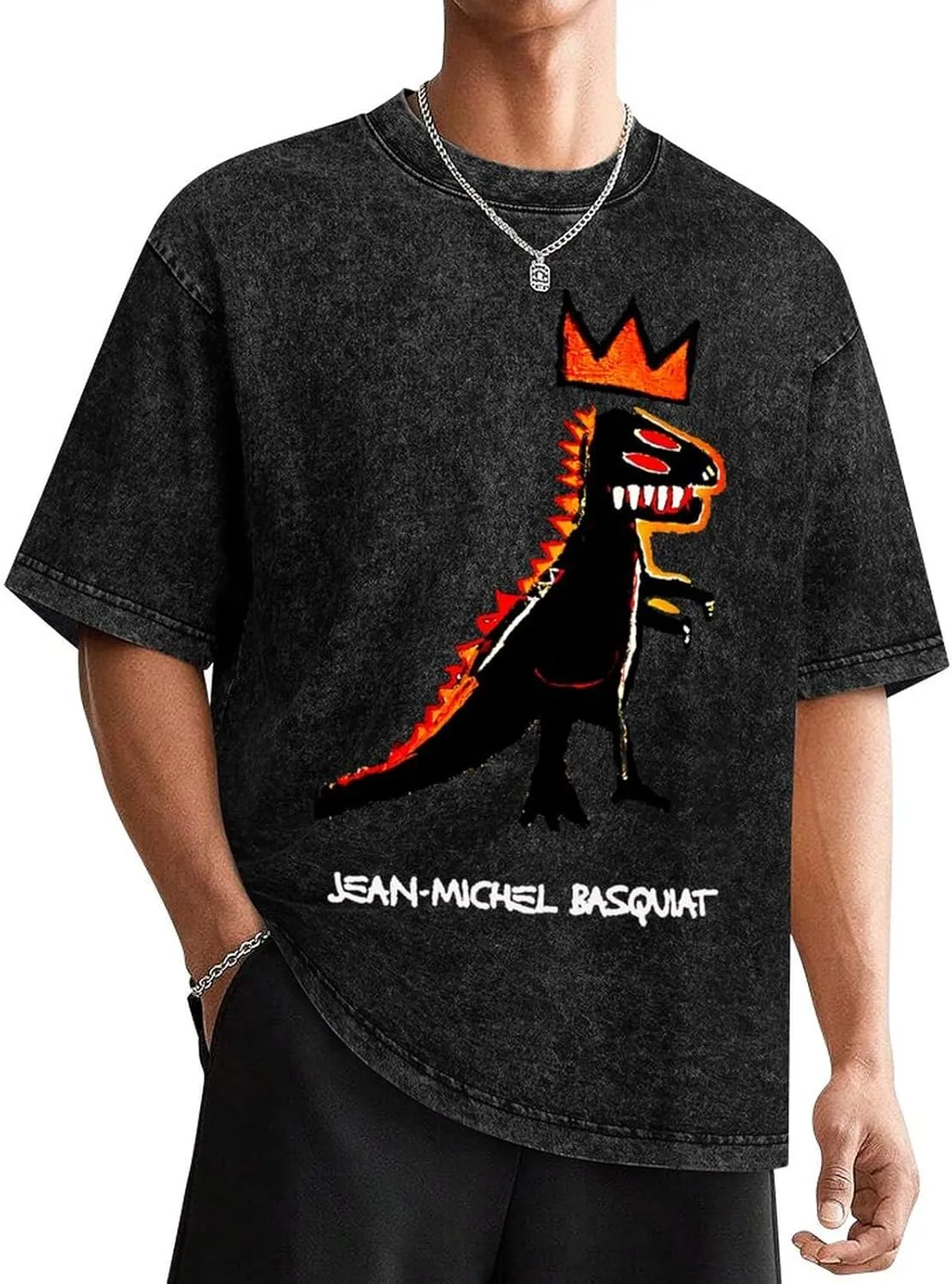 Youth & Adult Men's Short Sleeve T Shirts, Retro Oversized Crewneck Top T Shirt
