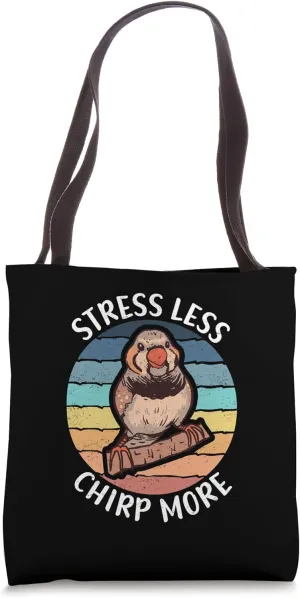 Zebra Finches Pet Bird Dad Mom Retro Zebra Finch Tote Bag