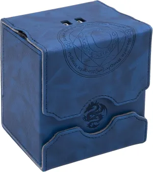 Zoopin Leather Deck Box with Built-in Spinning Life Counter, Blue for MTG,Yugioh,Pokeman,TES Legacy,Munchkins CCG Decks and Also Small Tokens or Dice- Hold 100 Sleeved Cards or 150 Naked Cards …
