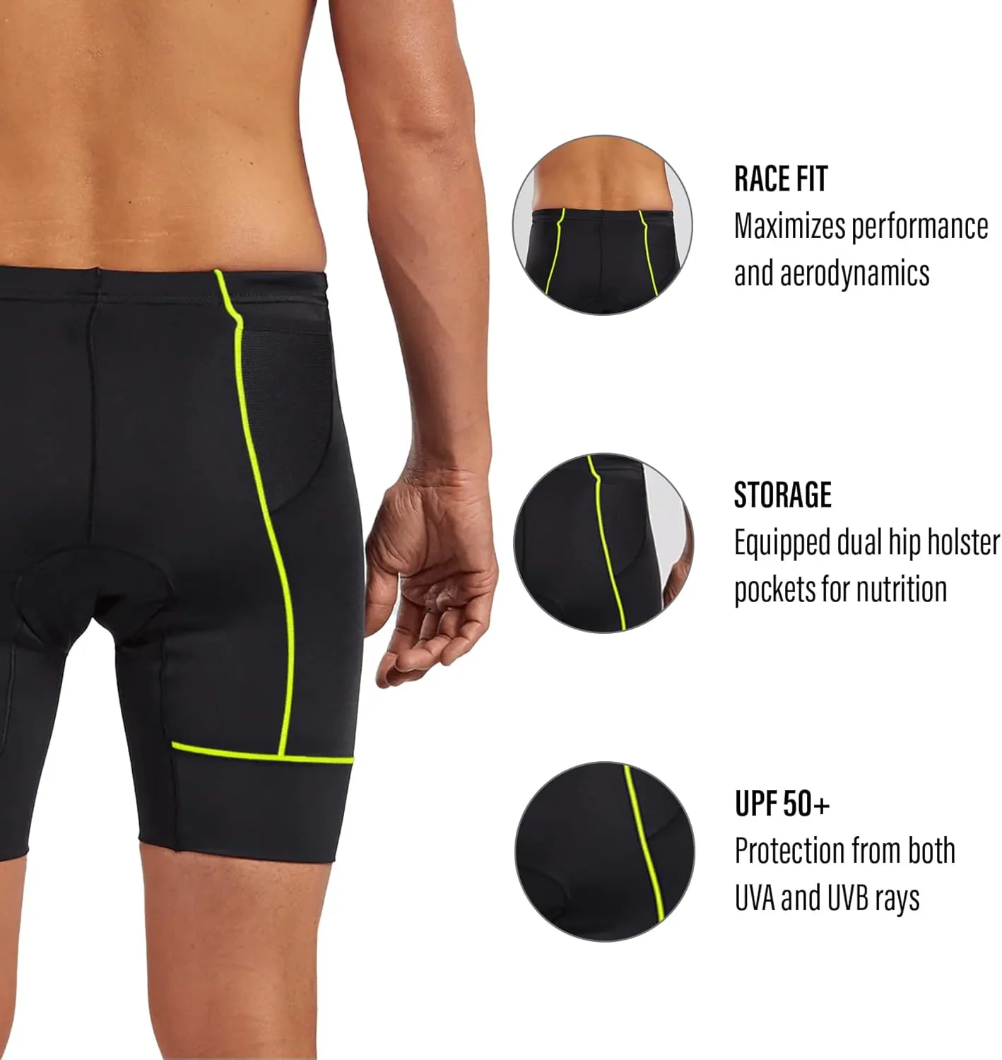 Zoot Men’s Core 7-Inch Tri Shorts, Quick Dry Performance Triathlon Shorts with Cycling Chamois Pad, Pockets & UPF 50  Fabric